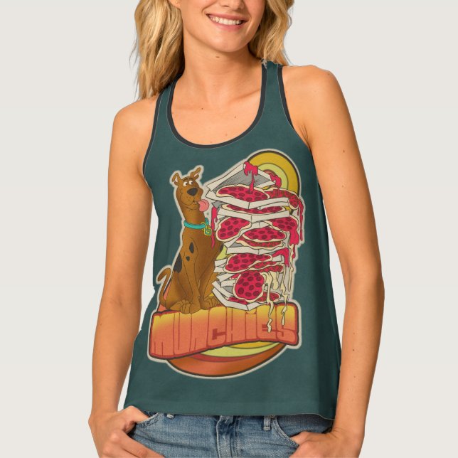 Scooby-Doo | Pile of Pizza "Munchies" Graphic Tank Top (Front)