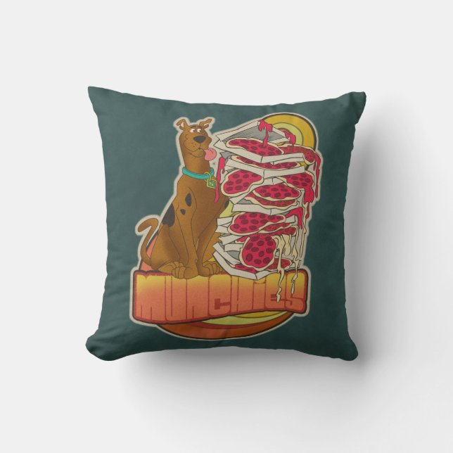 Scooby-Doo | Pile of Pizza "Munchies" Graphic Throw Pillow (Front)