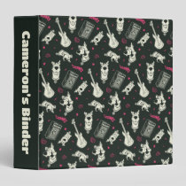 Scooby-Doo Punk Guitar and Amp Pattern 3 Ring Binder