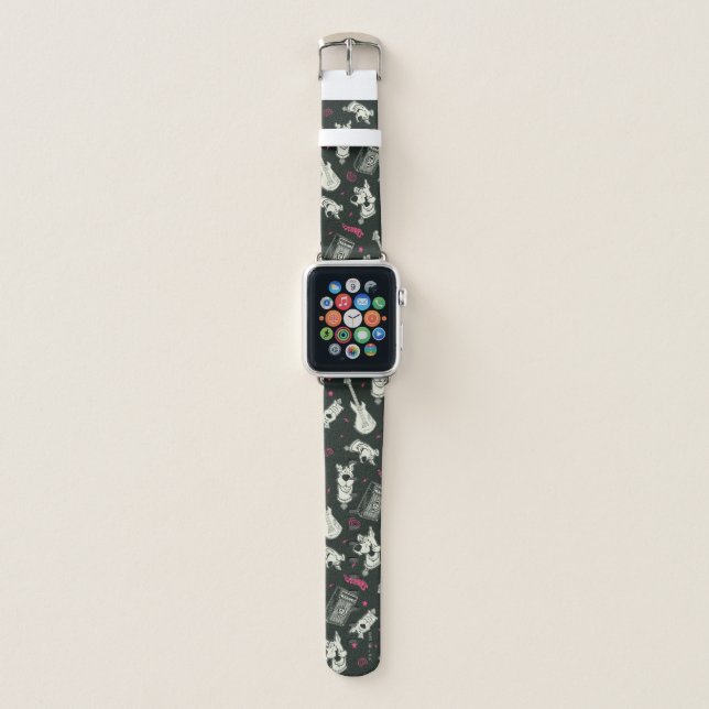 Scooby-Doo Punk Guitar and Amp Pattern Apple Watch Band (Front)