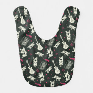 Scooby-Doo Punk Guitar and Amp Pattern Baby Bib