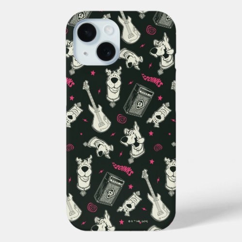 Scooby_Doo Punk Guitar and Amp Pattern iPhone 15 Case