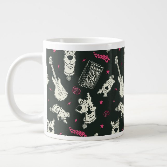 Scooby-Doo Punk Guitar and Amp Pattern Giant Coffee Mug (Left)