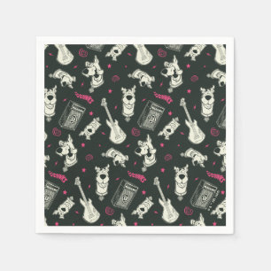 Scooby-Doo Punk Guitar and Amp Pattern Napkins