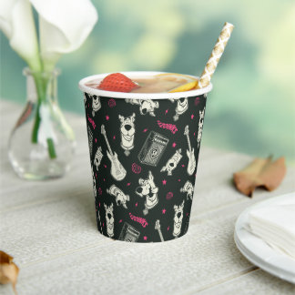 Scooby-Doo Punk Guitar and Amp Pattern Paper Cups