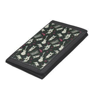 Scooby-Doo Punk Guitar and Amp Pattern Trifold Wallet