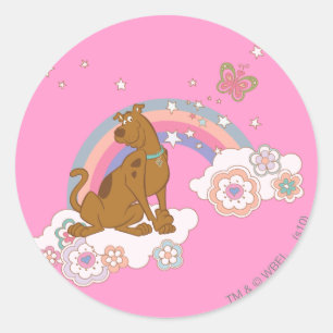 Scooby-Doo Rainbow Butterfly Classic Round Sticker
