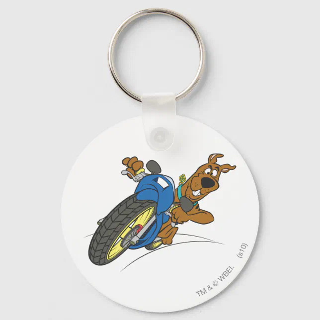 ScoobyDoo Riding Motorcycle Keychain Zazzle