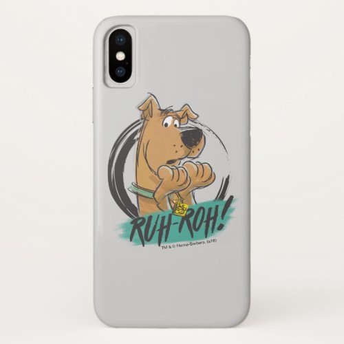 Scooby_Doo Ruh Roh Marker Sketch iPhone X Case