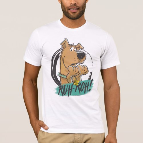 Scooby_Doo Ruh Roh Marker Sketch T_Shirt