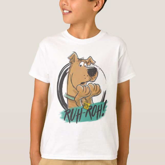 Scooby-Doo "Ruh Roh!" Marker Sketch T-Shirt (Front)
