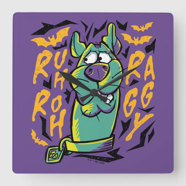 Scooby-Doo | Ruh Roh Raggy Square Wall Clock (Front)