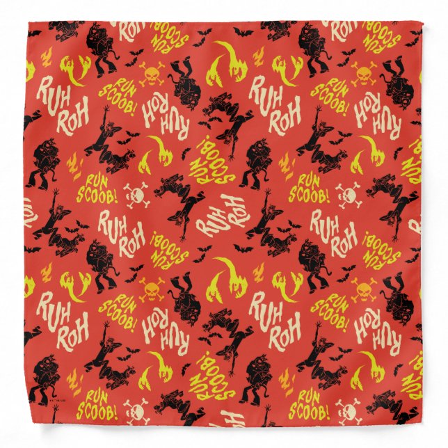 Scooby-Doo | Ruh Roh Run Scoob! Pattern Bandana (Front)