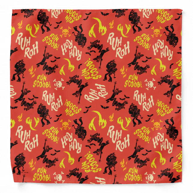 Scooby-Doo | Ruh Roh Run Scoob! Pattern Bandana | Zazzle
