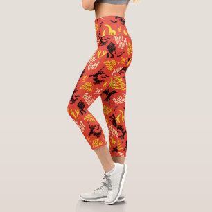 Scooby-Doo Ruh Roh Run Scoob! Pattern Capri Leggings