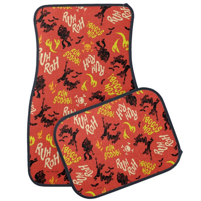 Scooby-Doo | Ruh Roh Run Scoob! Pattern Car Floor Mat (Set)