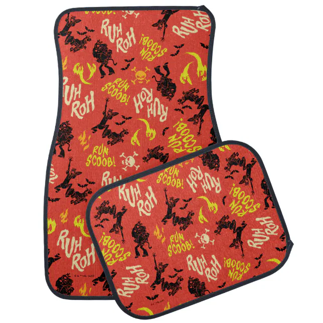 Scooby-Doo | Ruh Roh Run Scoob! Pattern Car Floor Mat | Zazzle