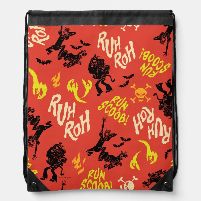 Scooby-Doo | Ruh Roh Run Scoob! Pattern Drawstring Bag (Front)