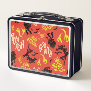 Scooby-Doo Ruh Roh Run Scoob! Pattern Metal Lunch Box