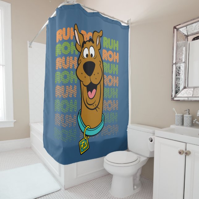Scooby-Doo Ruh Roh Shower Curtain (In Situ)