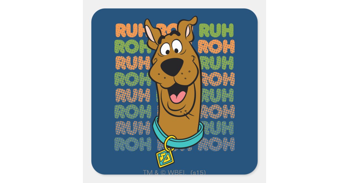 Scooby Doo Ruh Roh Square Sticker Zazzle Scooby Doo Ruh Roh Square Sticker Zazzle