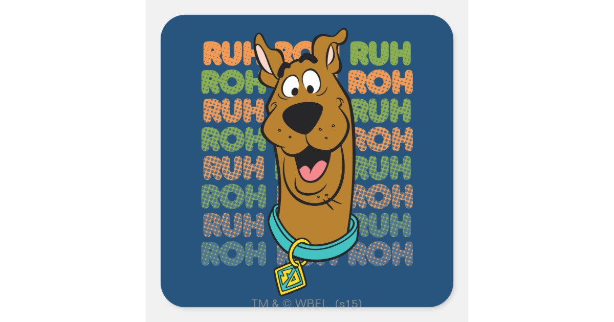 Scooby Doo Ruh Roh Square Sticker Zazzle