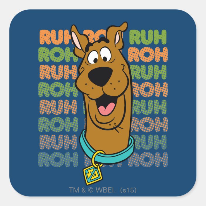 Scooby Doo Ruh Roh Square Sticker Zazzle Com