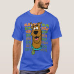 Scooby-Doo Ruh Roh T-Shirt<br><div class="desc">Check out Scooby-Doo in front of his classic "Ruh Roh" quote as a patterened typographical background.</div>