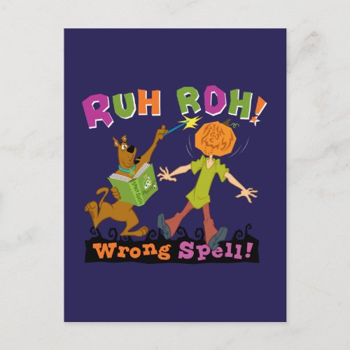 Scooby_Doo  Ruh Roh Wrong Spell Postcard
