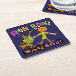 Scooby-Doo   Ruh Roh! Wrong Spell! Square Paper Coaster