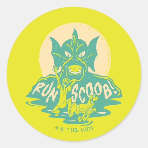 Scooby_Doo  Run Scoob Classic Round Sticker