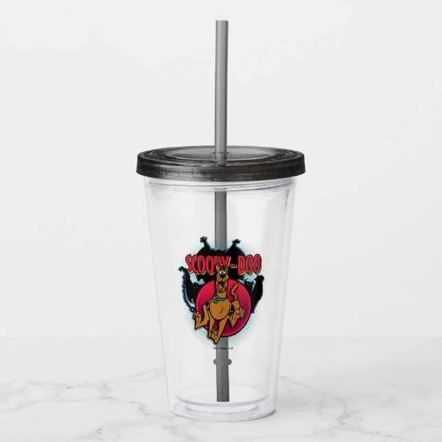 Scooby-Doo Running From Ghosts Graphic Acrylic Tumbler (Front)