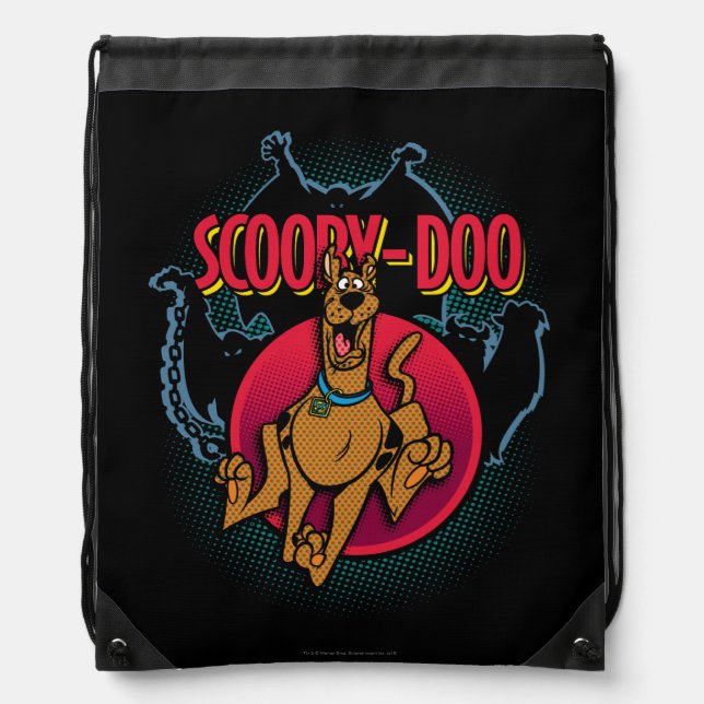 Scooby-Doo Running From Ghosts Graphic Drawstring Bag (Front)