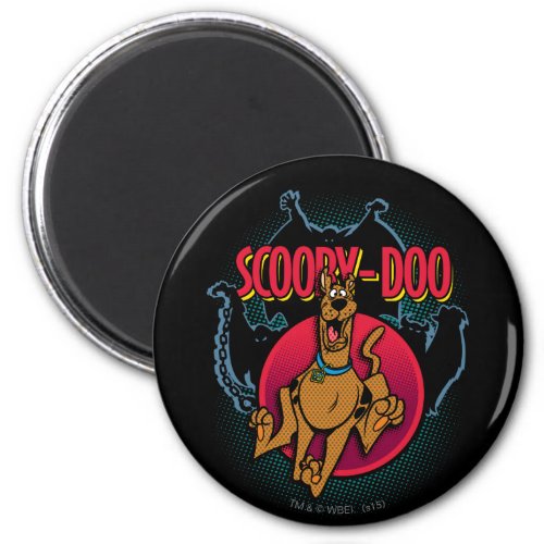 Scooby_Doo Running From Ghosts Graphic Magnet