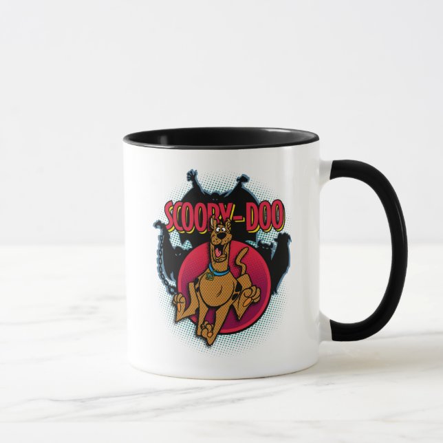 Scooby-Doo Running From Ghosts Graphic Mug (Right)