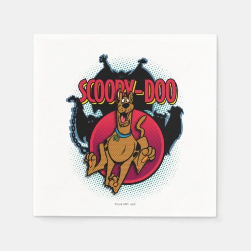 Scooby_Doo Running From Ghosts Graphic Napkins