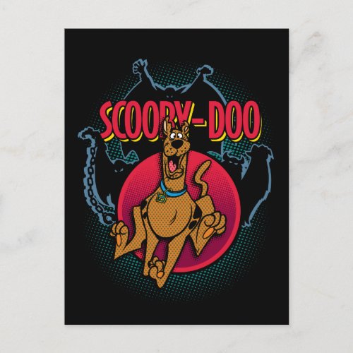 Scooby_Doo Running From Ghosts Graphic Postcard