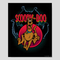 Scooby-Doo Running From Ghosts Graphic Poster
