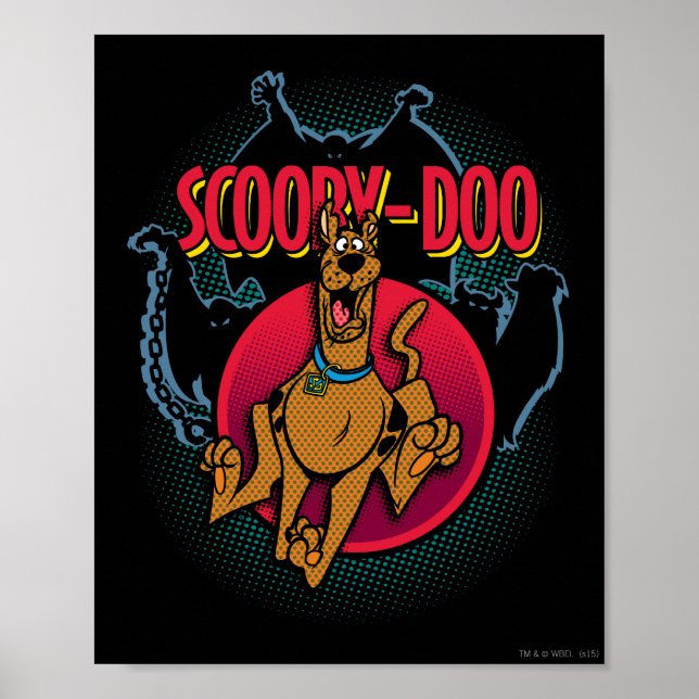Scooby-Doo Running From Ghosts Graphic Poster (Front)