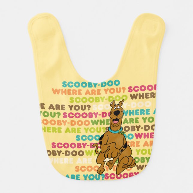 Scooby-Doo Running "Where Are You?" Bib (Front)
