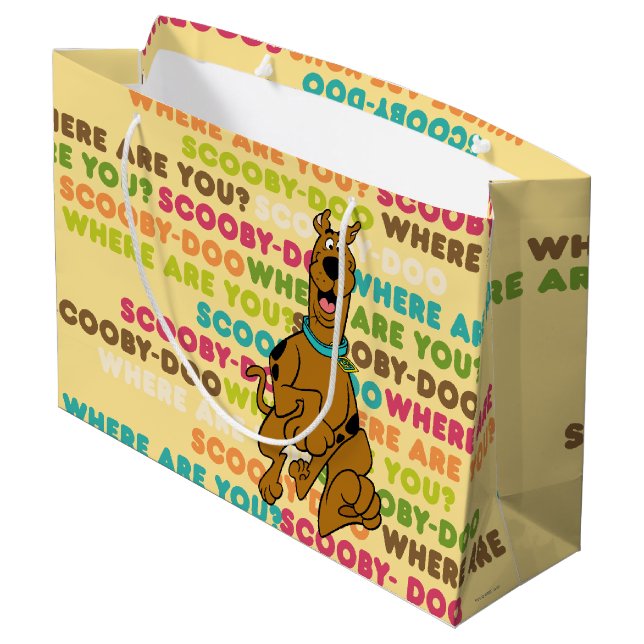 Scooby-Doo Running "Where Are You?" Large Gift Bag (Back Angled)