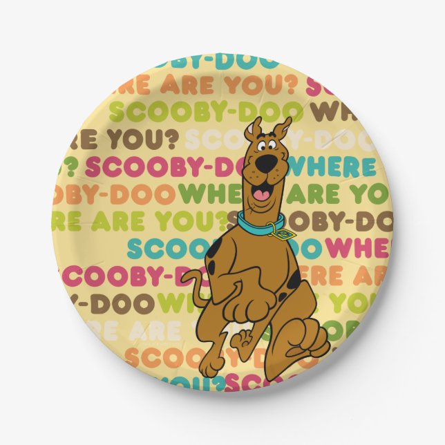 Scooby-Doo Running "Where Are You?" Paper Plates (Front)