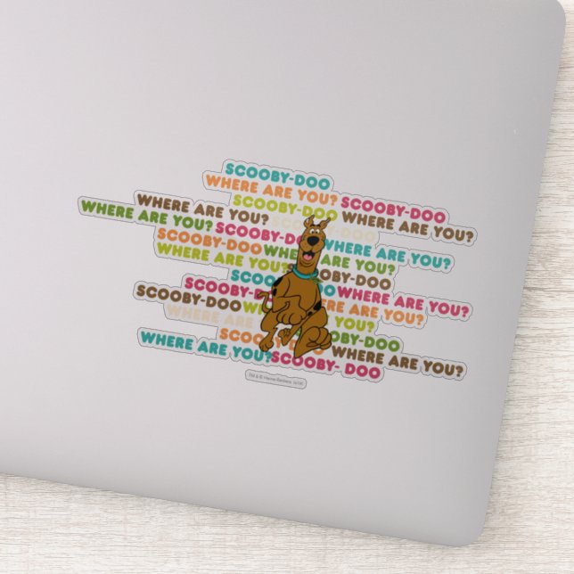 Scooby-Doo Running "Where Are You?" Sticker (Detail)
