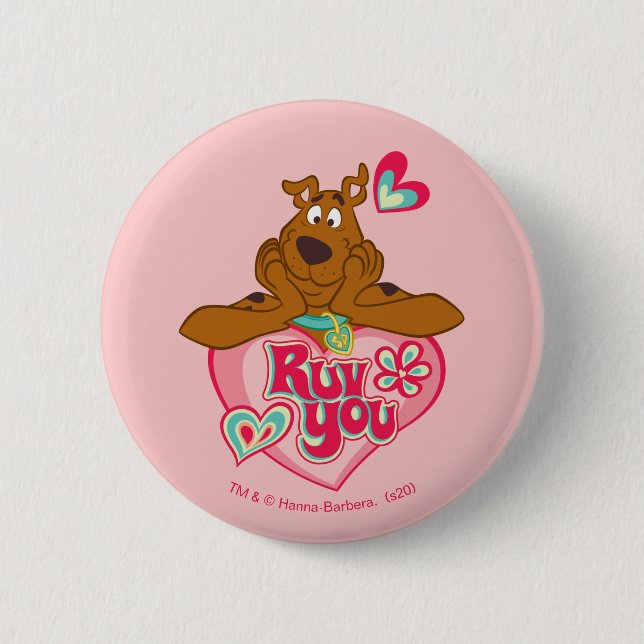 Scooby-Doo - Ruv You Button (Front)
