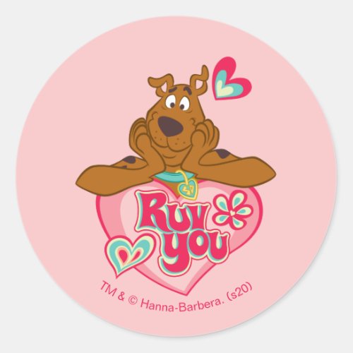 Scooby_Doo _ Ruv You Classic Round Sticker