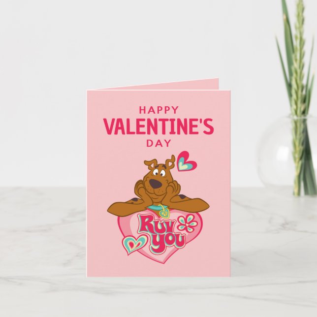 Scooby Doo Ruv You Valentine's Day Note Card (Front)