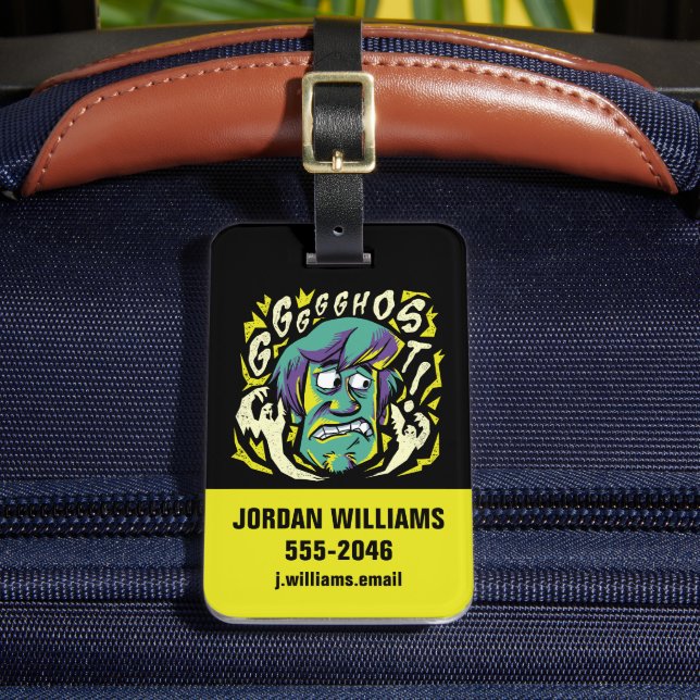 Scooby-Doo | Scared Shaggy Luggage Tag (Front Insitu 2)