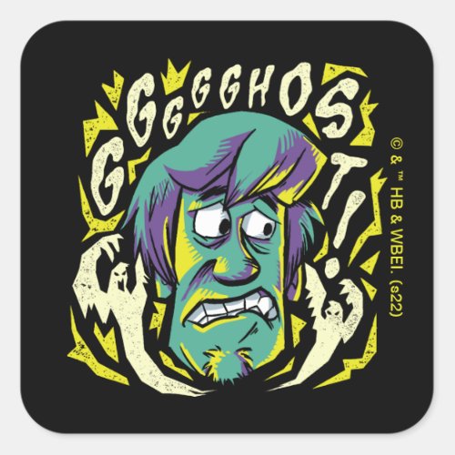 Scooby_Doo  Scared Shaggy Square Sticker
