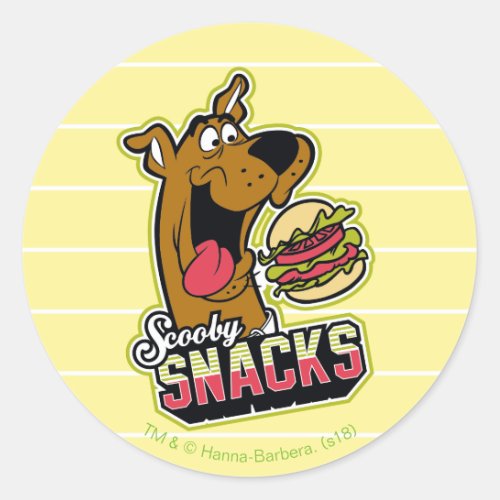 Scooby_Doo Scooby Snacks Logo Classic Round Sticker