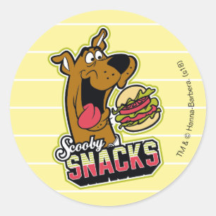 Scooby-Doo "Scooby Snacks" Logo Classic Round Sticker
